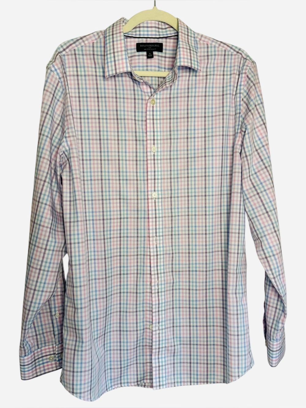 Banana Republic 100% Cotton Non-Iron Slim Fit Button down Size Large